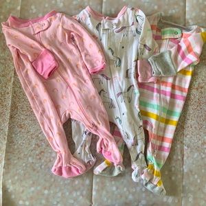 Lot of 3 Cloud Island sleepers girls NEWBORN